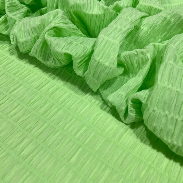 CREPE DE ALGODÃO PLISSADO - VERDE CLARO