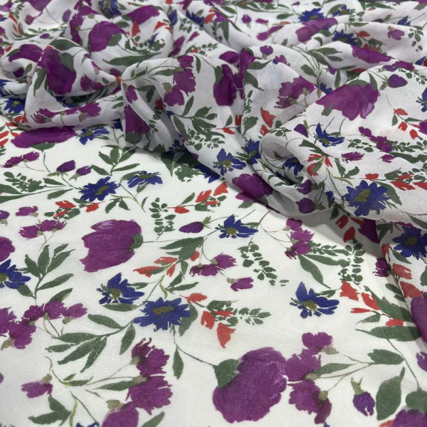 GEORGETTE DE VISCOSE - FLORAL