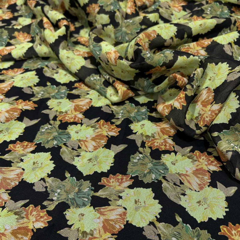 GEORGETTE DE VISCOSE - FLORAL